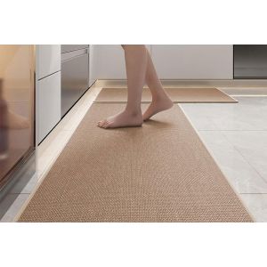 Ensemble de 2 tapis de cuisine antid&eacute;rapants et absorbants (45 x 70 cm et 45 x 120 cm) pour la maison et le bureau. - Neuf