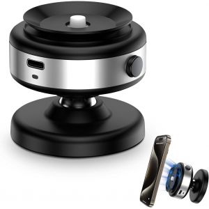 Porte-T&eacute;l&eacute;phone Magn&eacute;tique, Support de Voiture D'adsorption de Miroir &agrave; Vide, Aimant Fort N52, 360 &deg; Rotatif Universel Porte-Ventoure Magn&eacute;tique pour iPhone, Android et Smartphones - Neuf