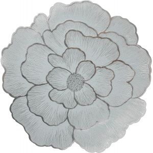 Eryi-Sets De Table En Forme De Rose 38cm Tapis De Table Ronds Métalliques Lot De 6 Napperons Argenté Résistant À La Chaleur Tapis De Cuisine Antidérapants Pour Maison Repas Mariage - Neuf