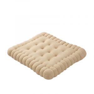 (Beige)1 pcs Adorable coussin imitation biscuit rectangle coussin pour siège, sol, bar, salle de jeux lvory - Neuf