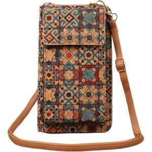 RFCBC-Sac à bandoulière en liège pour femme - Petit sac à bandoulière pour téléphone portable - Avec compartiments pour cartes - Bandoulière - Neuf