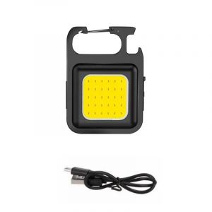 Hutp-Mini Lampe De Poche Portable Cob,Porte-Clés Multifonctionnel,Lampes De Camping Led,Chargement Usb,Lampes De Travail,Lanterne De Pêche,800lm-Rouge - Neuf