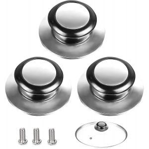 5 Pièces Bouton De Couvercle, Poignée Couvercle Casserole, Convient Pour Poignée De Couvercle En Verre, Couvercle De Casserole En Acier Inoxydable, Pour Les Ustensiles De Cuisine - Neuf