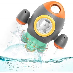 Jouets De Bain Pour Tout-Petits Space Rocket,Eau À Jet Rotatif Jouet De Bain Pour Bébé Pour Bébés Nourrissons Tout-Petits Temps De Bain,Jouets De Douche Pour Bébé Filles Et Garçons Pour 1-3 Ans - Neuf