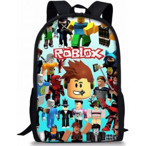 Robllox Sac À Dos, 3D Impression Robllox Sac À Dos Pour Enfants Dessin Animé Anime Backpack Grande Capacité Ultra Léger Cartable Maternelle Imperméable Réglable Sac A Dos Pour I'École Plein Air Sport - Neuf