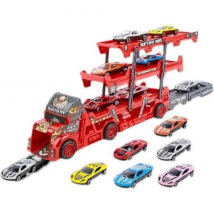 Car Transporter Carrier Truck Toy Three Layer Deformed Truck Carrier Children's Toy Car Gift for Birthday Christmas - Neuf