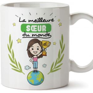 Eryi-Soeur Mug/Tasse - La Meilleure S?ur Du Monde - Tasse Originale/Cadeau Anniversaire. Céramique 350 Ml - Neuf