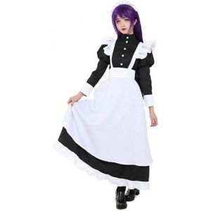 Costume De Servante, Robe Longue Classique Avec Jupon Pour Femme - Neuf