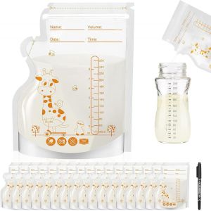 60 Pièces Sachet Conservation Lait Maternelle,250 Ml Sac Congélation Lait Maternel,Sans Bpa,Sac Lait Maternel Congelation Avec Échelle,Sachet Lait Maternel - Neuf