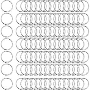 JEXNOVASHOP-120 Pi&egrave;ces Anneaux de Reliure, 15mm Anneau Metallique Anneaux Articul&eacute;s Anneau Ouvrable pour Scrapbook Album Notebook Index Cards (Argent) - Neuf