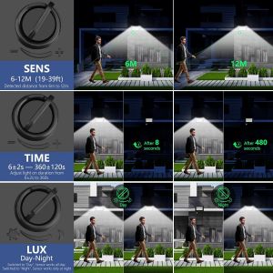 30w Projecteur Exterieur Detecteur De Mouvement, 3000lm 36 Leds Spot Led Ext&eacute;rieur Avec D&eacute;tecteur De Mouvement Ip65 Etanche 6500k Projecteur Led Eclairage Exterieur Pour Jardin, Patio, Garage - Neuf