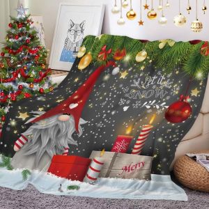 Ulteronixshop-Jet&eacute; De Canap&eacute; Plaid Couverture, Plaid Noel canap&eacute;, Douillette en Flanelle Polaire Douce Moelleuse Bonhomme, Couverture Noel pour Canap&eacute; Lit D&eacute;Corations De No&euml;L-C - Neuf