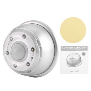 Hjlian Lampe De Nuit A 6 Led Avec Detecteur De Mouvement Infrarouge, Luminosite Reglable, Ideale Pour Le Jardin, Le Couloir Ou La Cour - Neuf