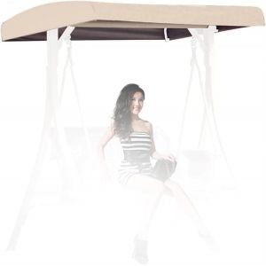 Housse de remplacement beige pour balancelle de jardin 3 places, imperméable, résistante aux UV, pour balancelle d'extérieur - Neuf