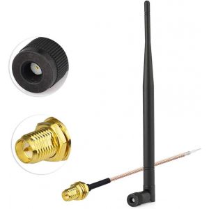 868 Mhz Antenne Rp Sma Nfc Rfid Antenne Rp-Sma Mâle + Rp-Sma Câble Pigtail Homme Rg178 15cm 6 Pouces Pour Antenne Wifi Gsm Sans Fil Wifi Homogène Ccu3 Ccu2 Cc1101 Radio Jambon - Neuf