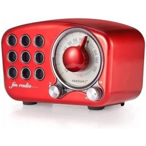 ChenQuanSarl-Bluetooth Radio Feegar Retro, Fm Avec Style Classique À L'Ancienne, Amplification Des Basses,Connexion Bluetooth 4.2, Fente Pour Carte F Et Fonctionnement Auxiliaire Du Lecteur Mp3, Cart - Neuf