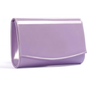 Portefeuille Tendance En Cuir Verni Pour Femme Couleur Unie - Neuf