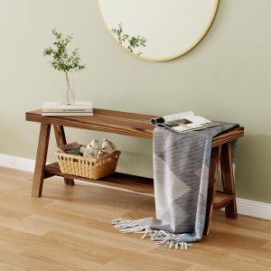 Ulteronixshop-Banc en Bois de 109,4cm, Banc en Bois Rustique, bancs &agrave; Chaussures d'entr&eacute;e, bancs de Salle &agrave; Manger,&eacute;tag&egrave;re &agrave; Chaussures d'entr&eacute;e d'entr&eacute;e, Convient pour l'entr&eacute;e, la Salle &agrave; Manger - Neuf