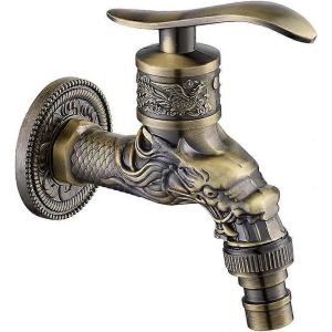 Promotion d'hiver,robinet en laiton antique,robinet antique,robinet en laiton antique sculpté par le dragon pour la maison,la cuisine,la salle de bain,le jardin extérieur - Neuf