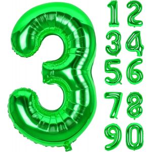 Ballon Chiffre Anniversaire 3 Vert,Num&eacute;ro 3 Feuille G&eacute;ante H&eacute;lium Ballons Gonflables Xxl Grand Ballon 3 Num&eacute;rot&eacute;s Gar&ccedil;on Fille Homme Femme D'Anniversaire D&eacute;coration Pour F&ecirc;te Mariage C&eacute;l&eacute;brations - Neuf