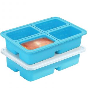 Silicone Tablette De Cong&eacute;lation 2-Pack - 8-Tasse De Soupe/Stock Moule R&eacute;utilisable Accessoire De Cuisine - Neuf