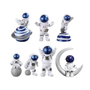 Ensemble de 7 figurines d'astronautes pour la d&eacute;coration de la maison et du bureau - Neuf