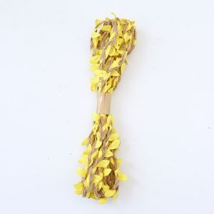 10m Naturel Corde (Jaune) En Jute Chanvre Main Ficelle Toile De Jute Feuilles Feuille Garniture Ruban, Décoré De Vigne Pour Bricolage Artisanat Fête Mariage Décoration - Neuf