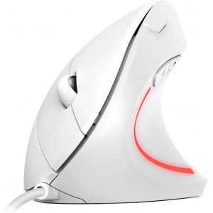 KALANKA-Souris Ergonomique,6400 DPI réglable sur 4 niveaux, souris filaire optique verticale 2,4 GHz, silencieuse, 6 boutons, compatible avec ordinateurs portables, ordinateurs de bureau, PC, MacBook - Neuf