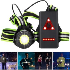 Lampe De Course Rechargeable Par Usb, Angle Réglable À 90°, 500 Lumens, Étanche, Pour Marche, Jogging, Camping - Neuf