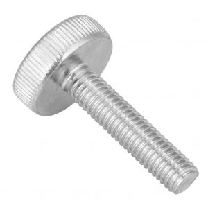 Lot de 10 vis a tete moletee plate en acier au carbone zingue M8 (M8 x 35) - Neuf