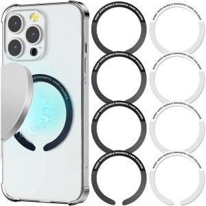 8Pcs Anneau Telephone, Aimant Autocollant Telephone, Anneaux De Chargeur Magn&eacute;tique Sans Fil Universels En M&eacute;tal Avec Autocollant Compatibles Avec Le T&eacute;l&eacute;phone Portable Chargeur De[GYC963539] - Neuf