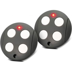 Mevronisshop-433,92 Mhz Telecommande Portail, Lot De 2 Telecommande Porte De Garage Compatible Avec Telecommande Mhouse Gtx4, Rolling Code, 4 Canaux - Neuf