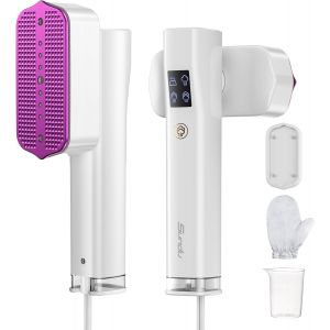 BLAZEFLUX-Fer a Repasser Voyage 2 en 1, 20 Min Vapeur Continue, Reservoir 100ml, Gants, 1000W pour Maison et Deplacement (Blanc) - Neuf