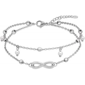 Kal-Bracelet De Cheville Pour Femme En Argent Et Or | Bijoux Bohème | Chaîne De Cheville Imperméable Réglable D'été Superposé En Corde Serpent Coeur - Neuf