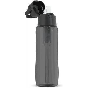 Gourde Filtrante Solid, 1 Filtre &Agrave; Charbon Actif, Noir 0,7 L - Sans Bpa Bouteille D'eau, Filtre Le Chlore Et Autres Contaminants - Gourde Sport, Gourde Paille, Bouteille D'eau De Sport - Neuf