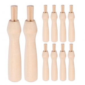 15 Pcs Aiguilles Feutrage Outils Poign&eacute;es Multi-Fonction Feutrage Outils Remplacement Poign&eacute;es En Bois - Neuf