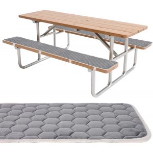 Ulteronixshop-Lot De 2 Coussins De Banc En Flanelle Douce Avec Bandes De Maintien &iquest; Pour L'int&eacute;rieur Et L'ext&eacute;rieur (28 X 180 Cm) - Neuf