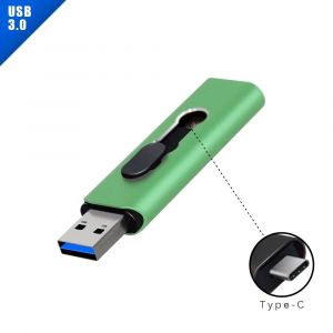 KALPZ-Clé Usb Ubs 3.0 Otg 64 Go Clé Usb 3 En 1 Type C Et Micro Clé Usb 3.0 Clé Usb 64 Go 128 Go Clé Usb 256 Go 32 Go,128 Go,Green - Neuf