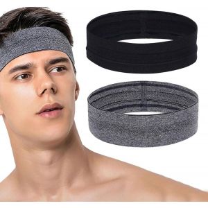 Bandeau Cheveux Femme,Bandeaux &Eacute;lastiques Pour Femmes Et Hommes, Bandeaux De Sport, Bandeaux Anti-Transpirants Antid&eacute;rapants, Adapt&eacute;s Au Nettoyage Du Visage De Yoga Sportif (2 Pi&egrave;ces) - Neuf