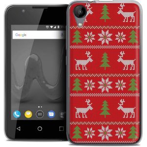 JGD-Coque pour Wiko Sunny 2 (4) Housse Etui [Crystal Gel Motif HD Collection Noël 2017 Design Couture Rouge - Souple - Ultra Fin - Imprimé en France] - Neuf
