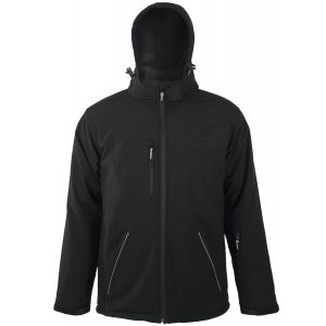 Veste Parka Softshell Doubl&eacute;e Et Matelass&eacute;e - 46604 - Noir - Neuf