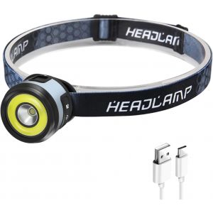 H600 Camping Lampe Frontale Rechargeable, Légère Lampe Frontale Led, Lampe Frontale Lumière Rouge, Multifonctionnelle Lampe Frontale, 60° Réglable Étanche Et Léger Pour Pêche,Lecture,Randonnée - Neuf