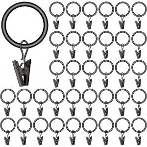 40 Pièces Anneaux de Rideaux en métal Anneaux de Suspension pour tringles à Rideaux pour Suspendre Les Rideaux - Neuf