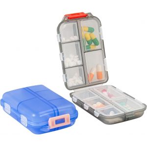 Portable Boîte De Pilules, De Petite Capacité Boîte À Pilules, 2 Morceaux De La Médecine Des Voyages Boîte Avec 10 Compartiments, D'un Mini-Poche, Boîte À Pilules Médecine Boîte Postale - Neuf