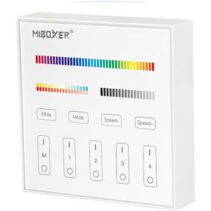 B4 Télécommande Miboxer Sans Fil 2.4g Rf 4 Zones À Montage Mural Intelligent,Fonctionne Avec Milight Rgb Cct Led Ampoule Fut014 Fut105,Projecteur,Downlight,Projecteur,Contrôleur De Bande Ls2 - Neuf