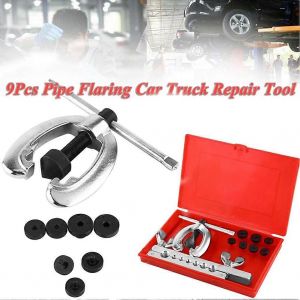 9pcs Kit D'outils D'évasement De Tuyau Torche De Réparation De Tube Comprend Des Matrices D'écartement De Pince - Neuf