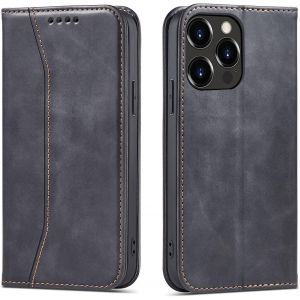 Maa-Coque Pour Iphone 13 Pro (6,1 Pouces), Pu Cuir Portefeuille Housse Magnétique Flip Pochette Étui À Rabat Case Avec Antichoc Tpu Housse [Emplacements Cartes] [Fonction Support] (Noir) - Neuf