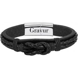 Punk Bracelet En Cuir Hommes Large Tressé Bracelet En Cuir Gothique Noir Réglable.[N729] - Neuf