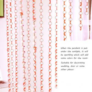 Pendentif en acrylique a huit cotes, 1 m, decoration a suspendre pour le jour de Noel (rouge) - Neuf