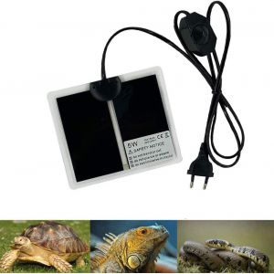 Reptile Tapis De Chaleur, 15x14cm Réglable Terrarium Tapis De Chaleur Avec Régulation De La Température De Reptiles (Tortues, Serpents, Lézards, Geckos, Des Araignées - Aquarium De Tapis De Sécurité - Neuf